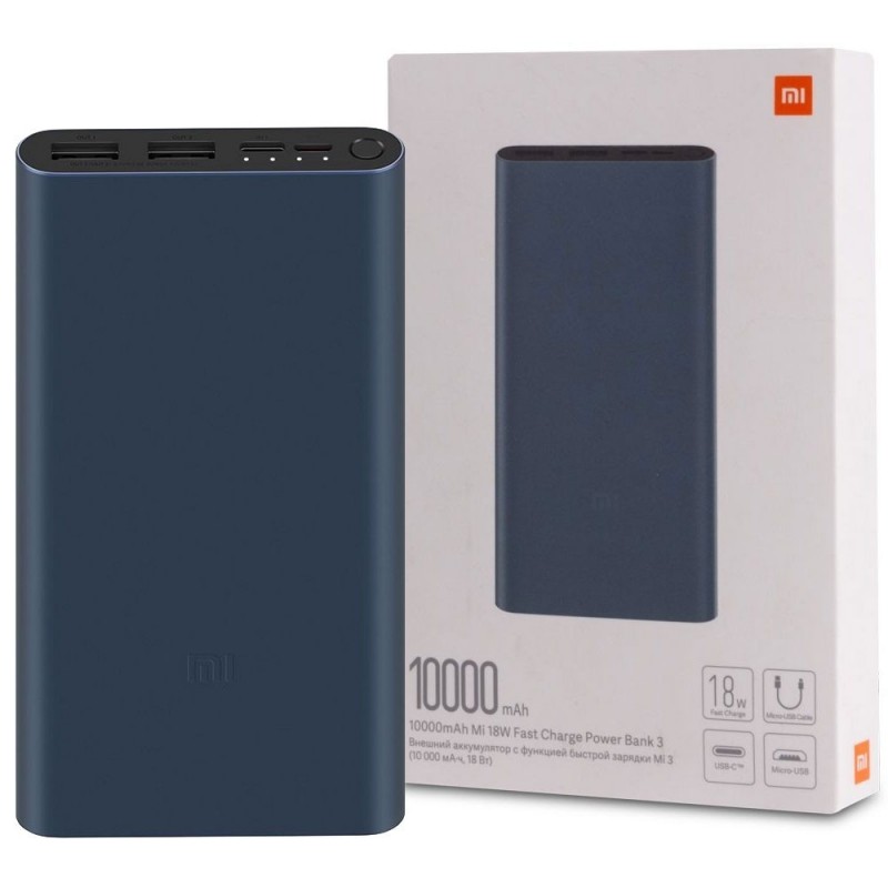 Xiaomi Mi 18W Fast Charge Power Bank 3 10000mAh Charger | Dark Blue