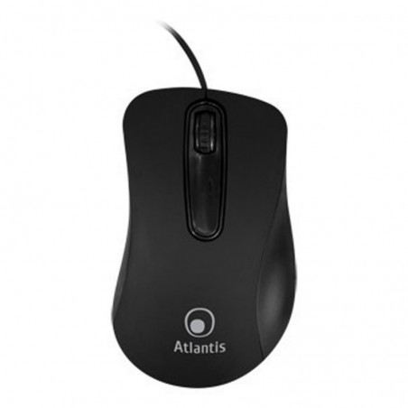 Atlantis Mouse Ottico con Filo USB 1000 dpi | Nero