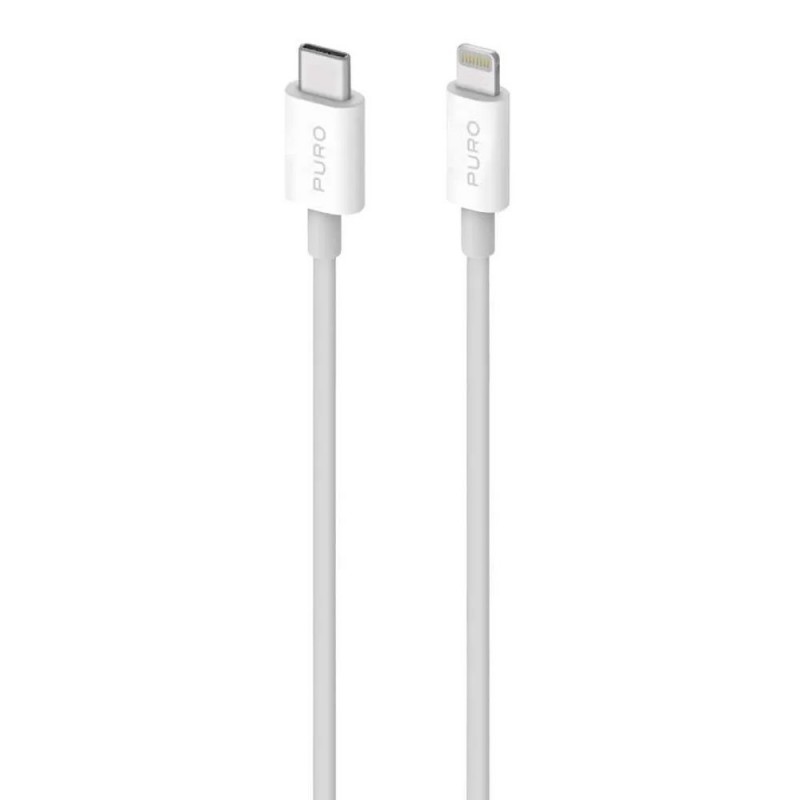 Puro Cavo Apple MFI da USB-C 2.0 a Lightning 2mt | Bianco Puro Cavo Apple MFI da USB-C 2.0 a Lightning 2mt | Bianco