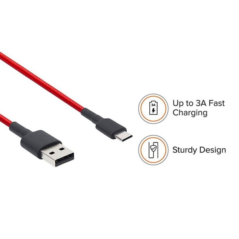 Xiaomi Original Type-C 3.0 Charging Cable SJX10ZM 1m Red Xiaomi Original Type-C 3.0 Charging Cable SJX10ZM 1m Red