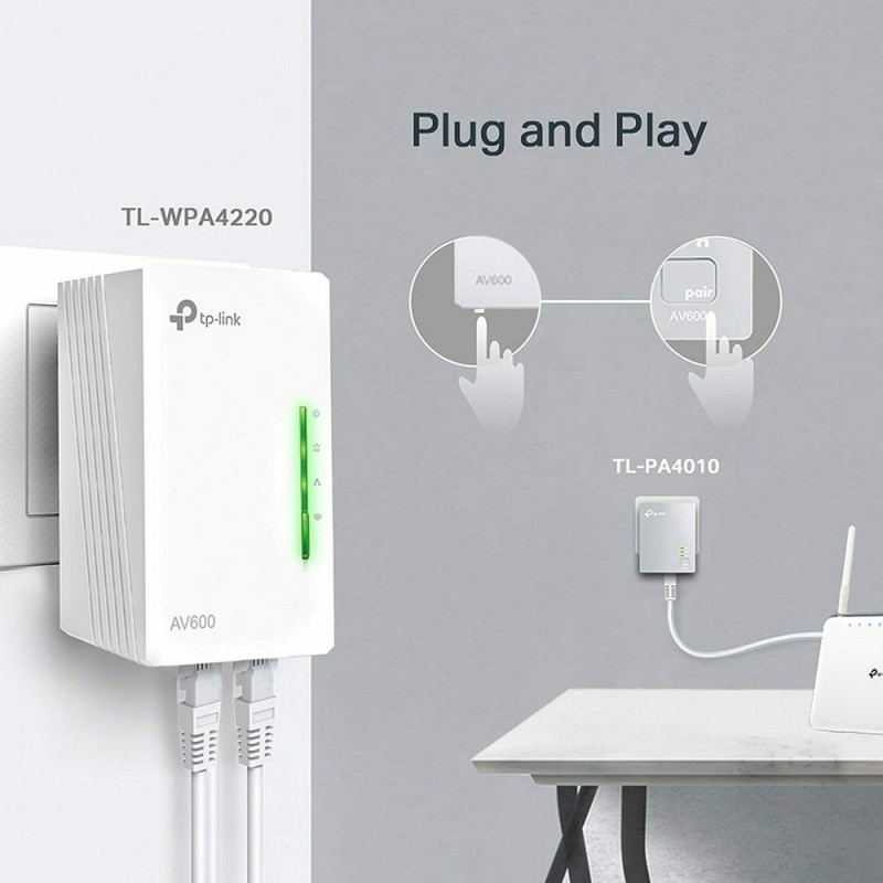 TP-Link Starter Kit Powerline AV600 Wireless N 300Mbps with 2 Ethernet ports