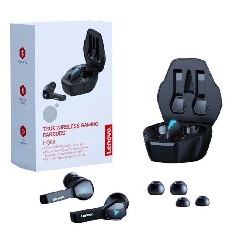 LENOVO True Wireless Earbuds HQ08 Bluetooth 5.0 TWS Gaming Headset | Black
