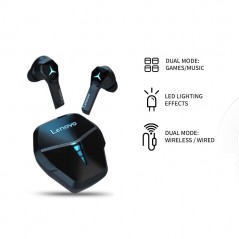 Foto di LENOVO True Wireless Earbuds HQ08 Auricolare Bluetooth 5.0 TWS Gaming | Nero - Lenovo