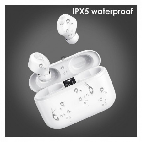 LENOVO True Wireless Earbuds HT18 Bluetooth 5.0 IPX5 Headset | White