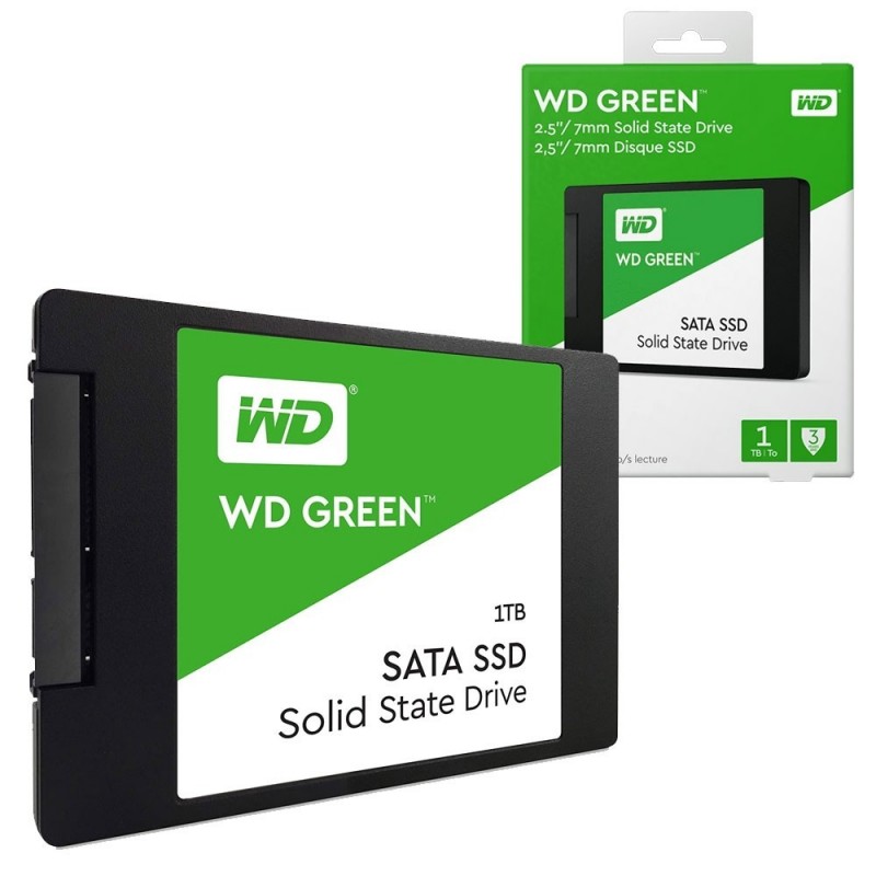 Wester Digital WD 1TB SATA3 2.5" Internal SSD Green Drive Wester Digital WD 1TB SATA3 2.5" Internal SSD Green Drive