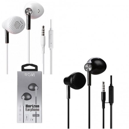 Compra ROVI Horizon Auricolare Jack 3.5 TC-16 Cuffie Con Controllo Remoto | Nero - Bianco online