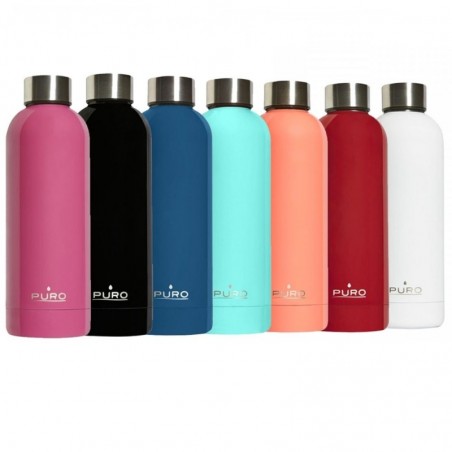 Photo of Puro Thermal Bottle 500ml HOT & COLD in Double-Layer Glossy Steel - Puro