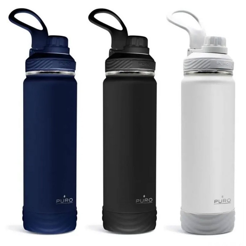 Puro Bottiglia Termica OUTDOOR 750ml Doppio Strato di Acciaio Inox 18/8