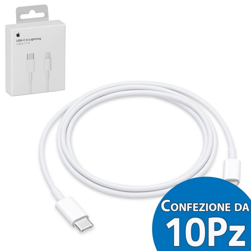 Apple USB-C a Cavo Lightning MX0K2ZM/A 1mt Blister Confezione da 10Pz Apple USB-C a Cavo Lightning MX0K2ZM/A 1mt Blister Confezione da 10Pz