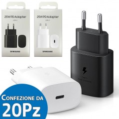 Foto di Samsung Adattatore USB-C 25W EP-TA800N Caricabatterie Type-C Blister | Confezione da 20Pz - Samsung