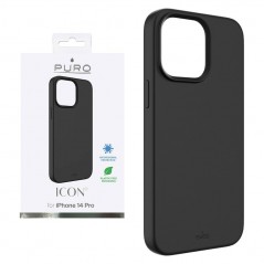  Puro Icon Cover Liquid Silicone Phone Case with Microfiber Interior for iPhone 14 Pro