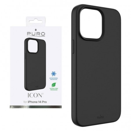 Puro Icon Cover Custodia in Silicone Liquido Con Interno in Microfibra Per iPhone 14 Pro 
