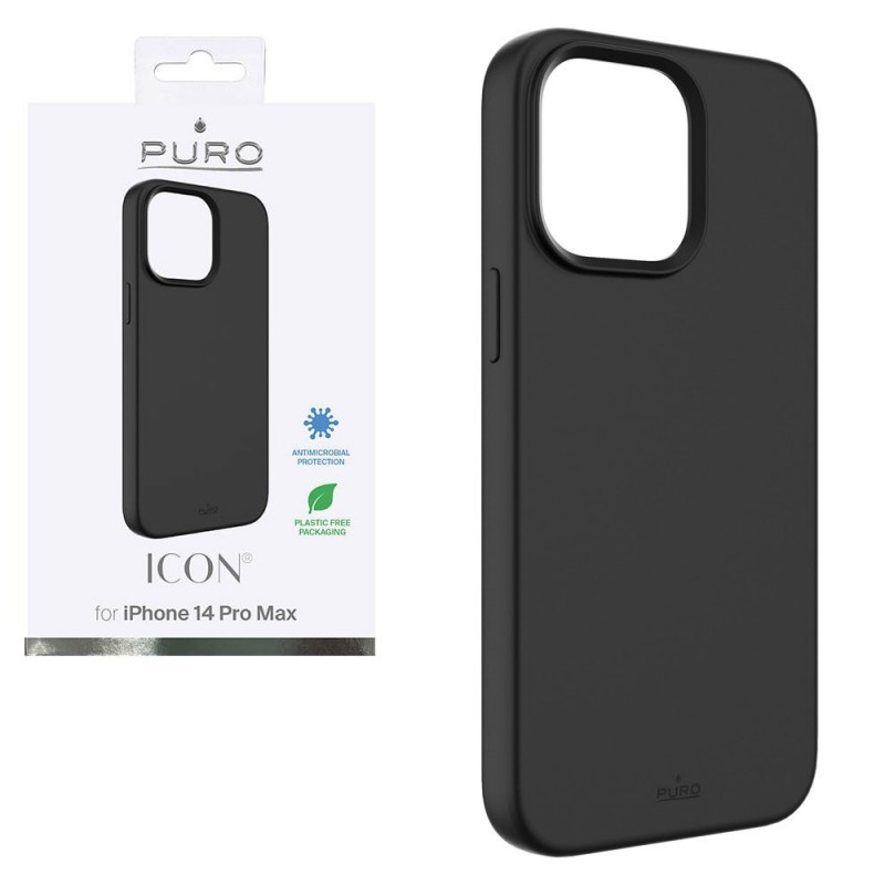 Puro Icon Cover Custodia in Silicone Liquido Con Interno in Microfibra Per iPhone 14 Pro Max