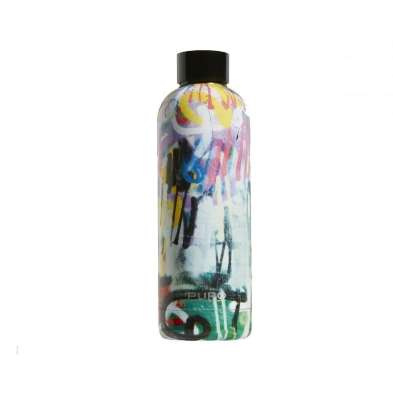 Pure Thermal Bottle STREET ART 500ml HOT&COLD Double Layer Steel Glossy