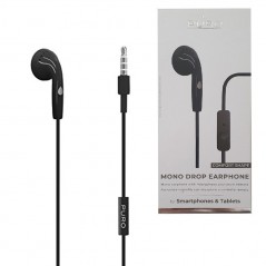 Product image Puro Mono Earphone With" Drop" Microphone Round Cable IPHFMONO1 | Black