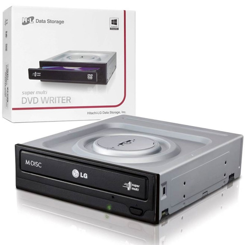 HITACHI-LG Data Storage Built-in DVD RW 24X Internal DVD Drive SATA Detail Black