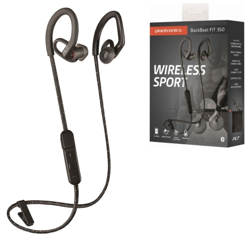 Plantronics BackBeat Fit 350 Auricolari Wireless Bluetooth Sportivi | Nero Plantronics BackBeat Fit 350 Auricolari Wireless Bluetooth Sportivi | Nero