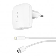 Buy Belkin 20W BOOST CHARGE PD USB-C Wall Charger + USB-C to Lightning Cable online
