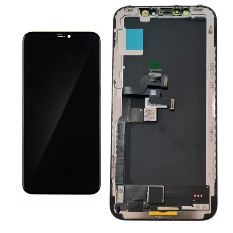 Display LCD GREEN ON HX Premium SOFT OLED Per iPhone X 