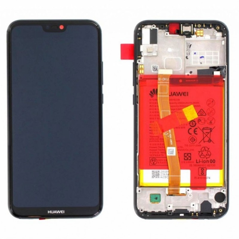 Huawei Service Pack LCD Display Complete with Battery for P20 Lite Black - 02351XTY / 02351VPR