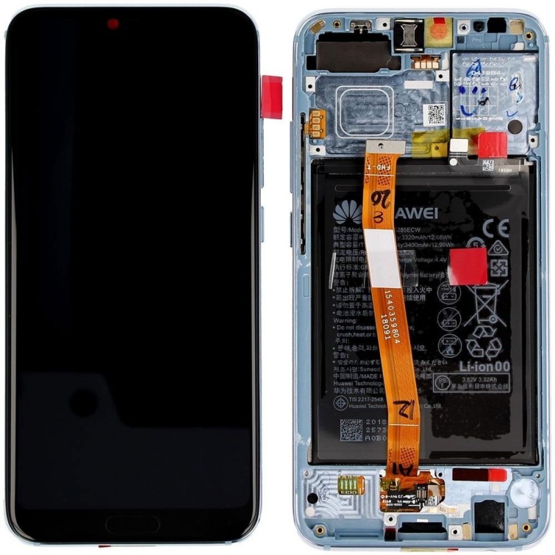 Huawei Service Pack LCD Completo di Batteria Per Honor 10 COL-L29 | Gray Huawei Service Pack LCD Completo di Batteria Per Honor 10 COL-L29 | Gray