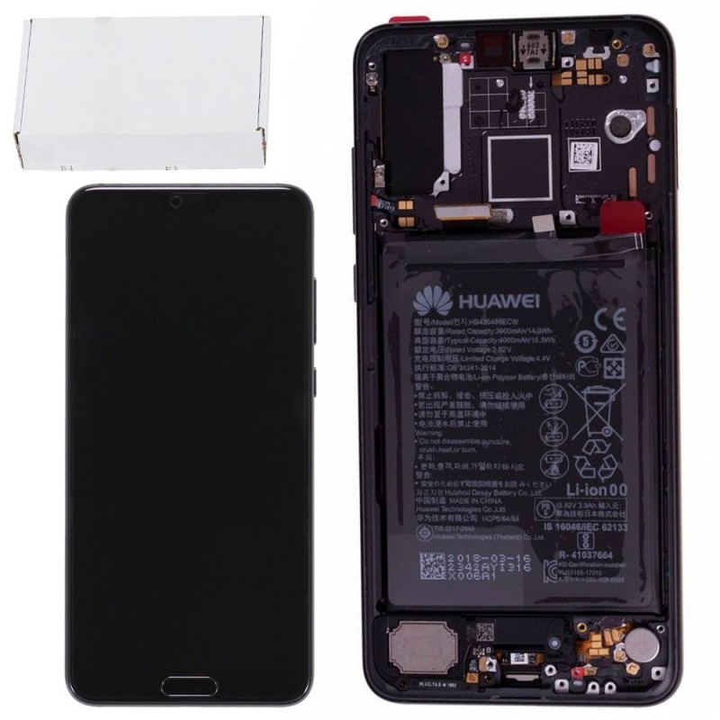 Huawei Service Pack Original LCD Display + Frame and Battery for P20 PRO | BLACK | CLT-L09 CLT-L29