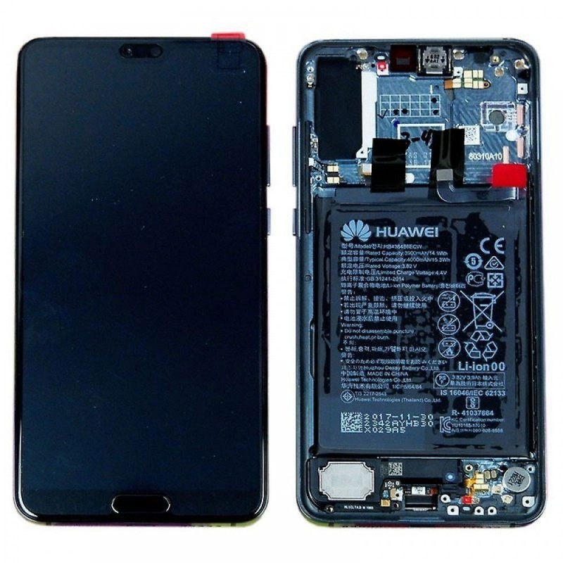 Huawei SERVICE PACK Display LCD ORIGINALE + Batteria Per P20 PRO CLT-L09 L29 | BLU