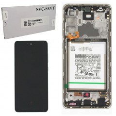 Foto di Samsung Service Pack Display LCD Con Batteria Inclusa Per Galaxy A725 A72 - A72 5G A726 | Bianco - Samsung