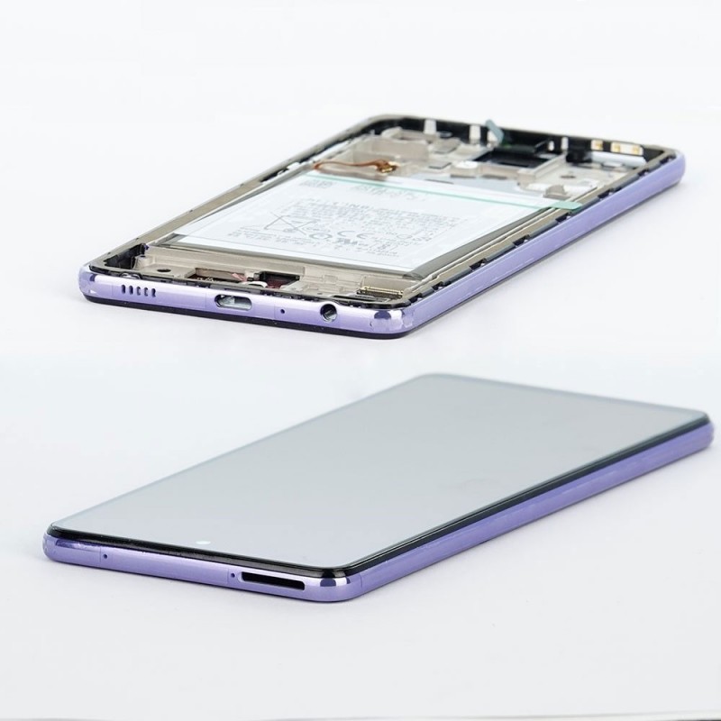 Samsung Service Pack Display LCD Con Batteria Inclusa Per Galaxy A725 A72 - A72 5G A726 | Viola