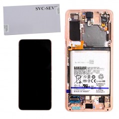 Samsung Samsung Service Pack LCD Display With Battery Included for Galaxy G991 S21 5G |&nbsp;PINK for sale