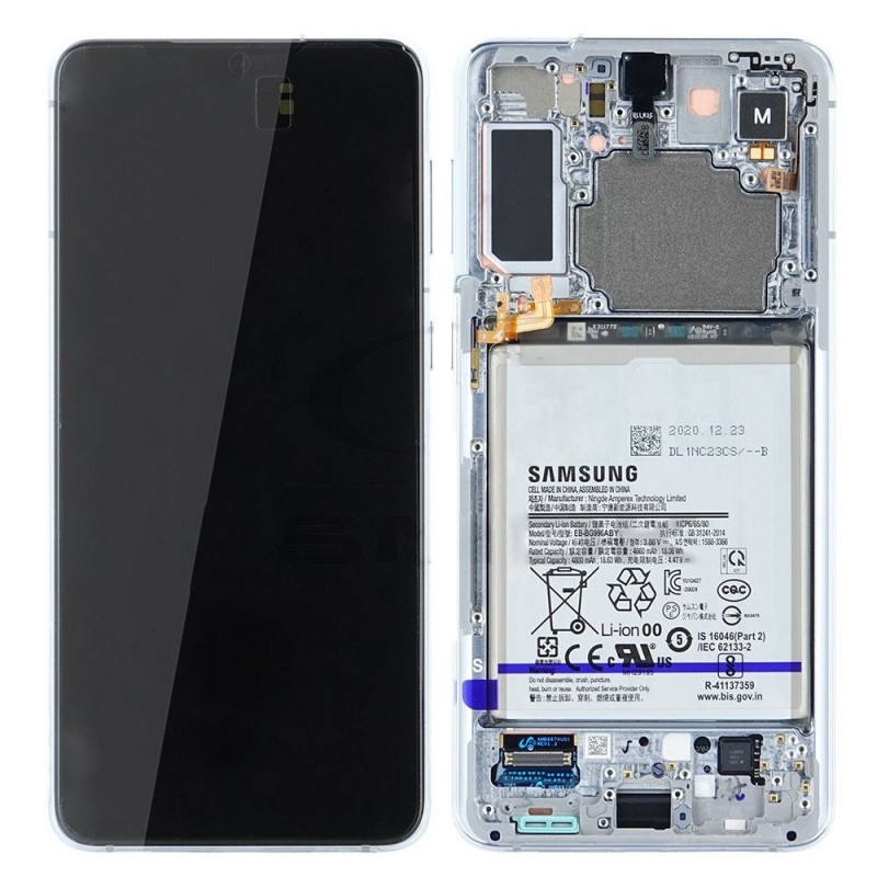 Samsung Service Pack LCD Display With Battery Included For Galaxy G996 S21 Plus 5G | PHANTOM SILVER