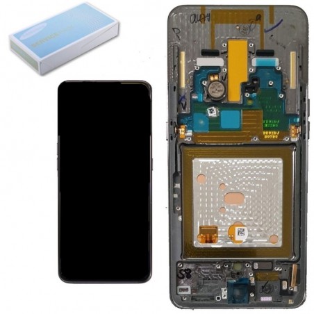 Acquista Samsung SERVICE PACK Display LCD ORIGINALE + Frame Per Galaxy A805 A80 Nero in vendita