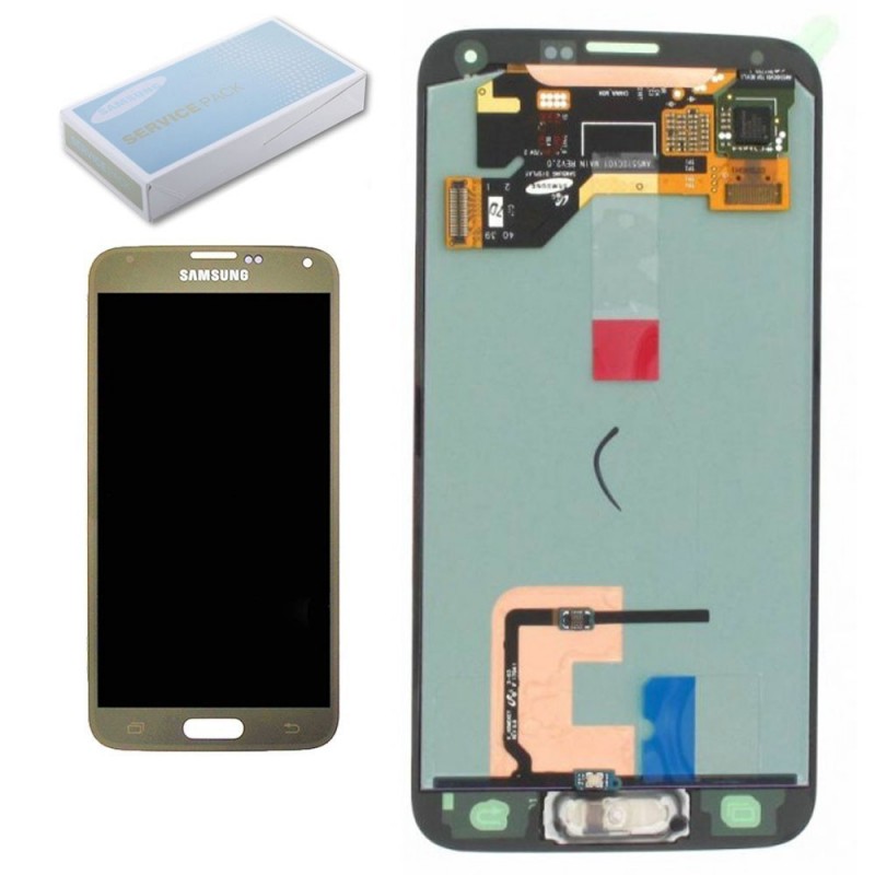 Samsung Service Pack LCD Per Galaxy G900 S5 GOLD