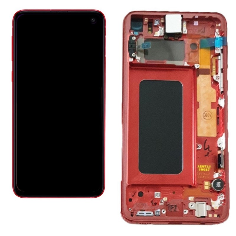 Samsung Service Pack LCD For Galaxy G970 S10E Red