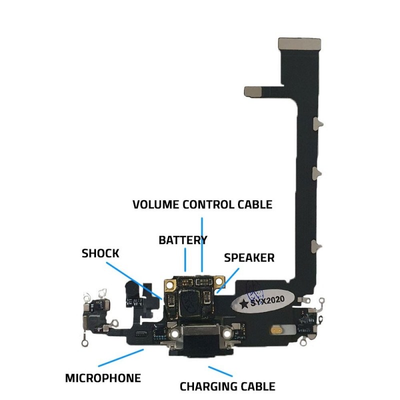 Apple Connettore di Ricarica Flex Dock Con Microfono + Scheda/Board Per iPhone 11 PRO