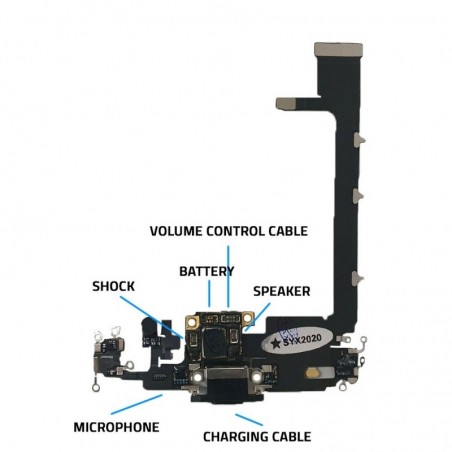 Compra Apple Connettore di Ricarica Flex Dock Con Microfono + Scheda/Board Per iPhone 11 PRO MAX online