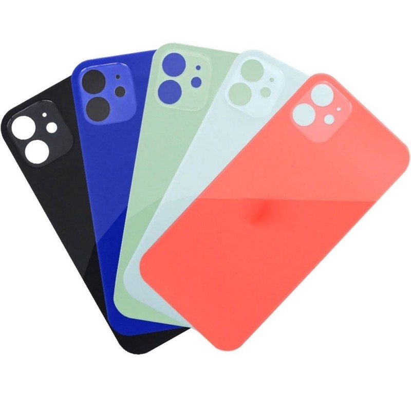 Scopri Back Cover Big Hole in Vetro Per iPhone 12 - NO LOGO in dettaglio