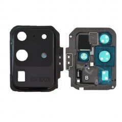 Foto di Samsung Cornice con lente per Camera Posteriore + Adesivo Originale per Galaxy S20 Ultra SM-G988 - PRC