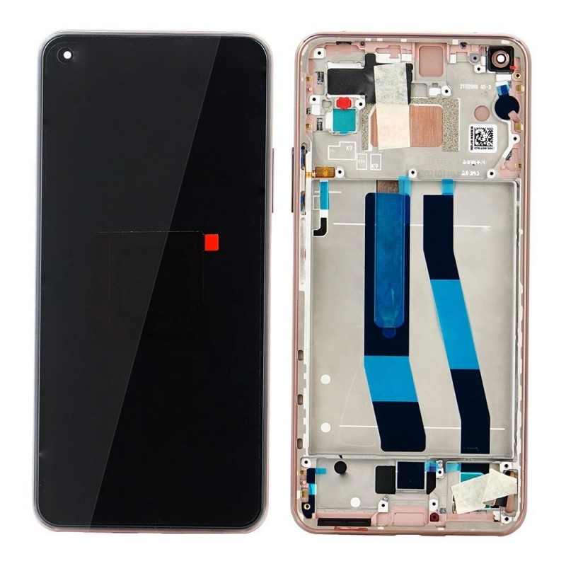 Xiaomi SERVICE PACK Display LCD ORIGINALE + Frame Per Mi 11 Lite 5G M2101K9G - 4G LTE M2101K9AG | Rosa