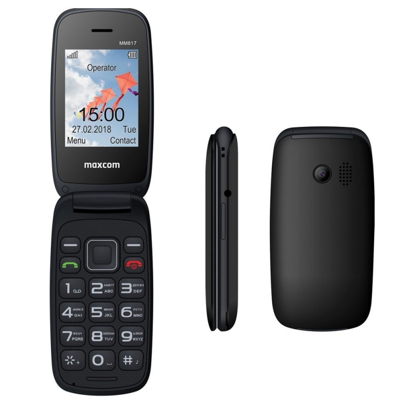 Maxcom MM817 Mobile Phone, Single Sim, 2.4" Display | Black