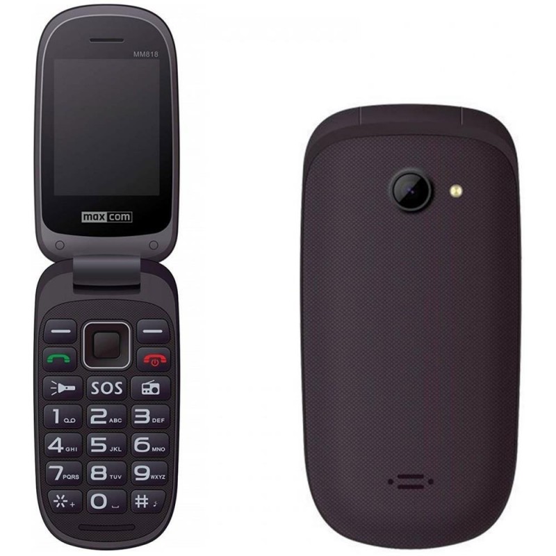 Maxcom Cellulare MM818 Telefono a Conchiglia Dual Sim | Nero