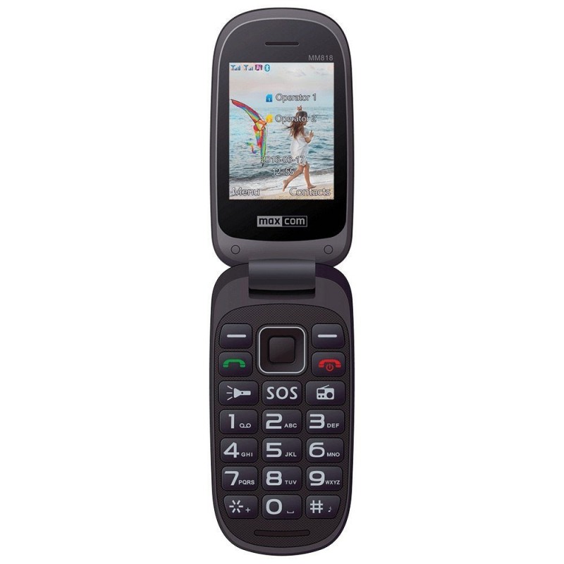 Maxcom MM818 Dual Sim Flip Phone | Black