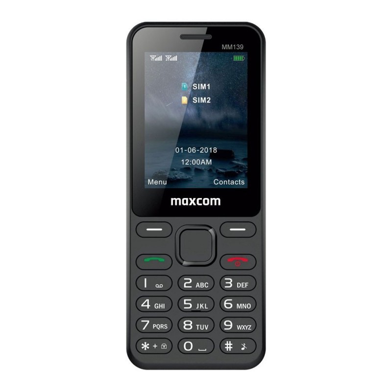 Maxcom Cellulare Mobile MM139 DS Telefono Dual Sim | Nero