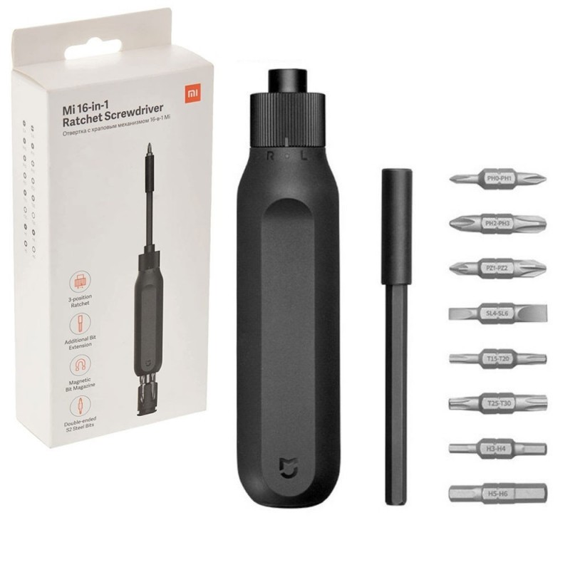 Xiaomi Mi 16-in-1 Ratchet Screwdriver 16-Bit S2 Steel Alloy Screwdriver