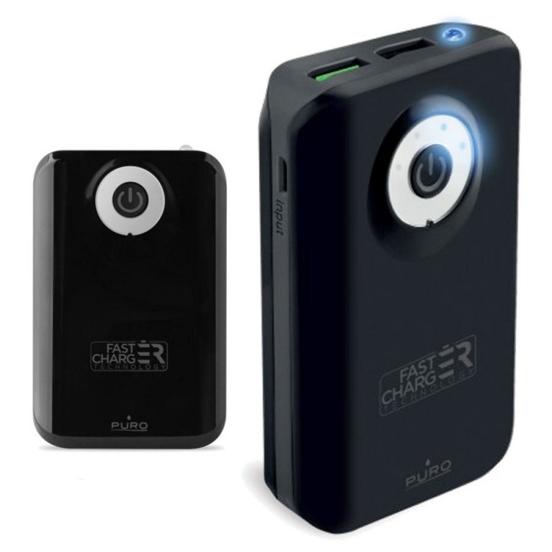 Puro Power Bank 9000mah FCBB90C1 with Flashlight Black