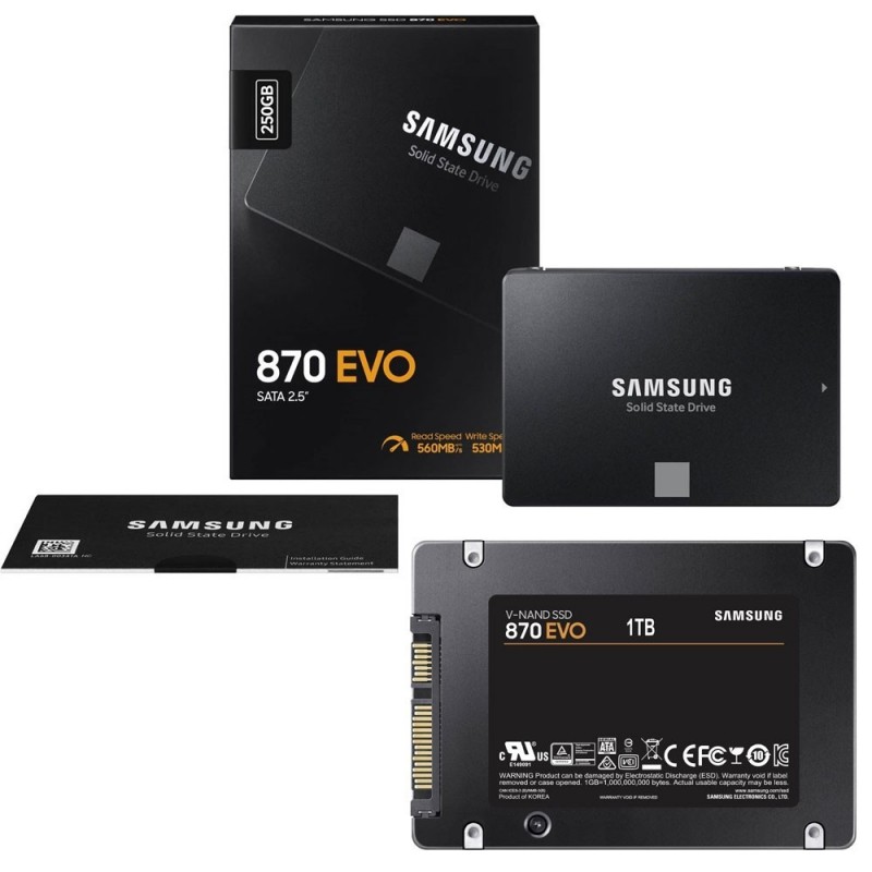 Samsung SSD 870 EVO 250GB SATA 2.5'' 6G memory Samsung SSD 870 EVO 250GB SATA 2.5'' 6G memory