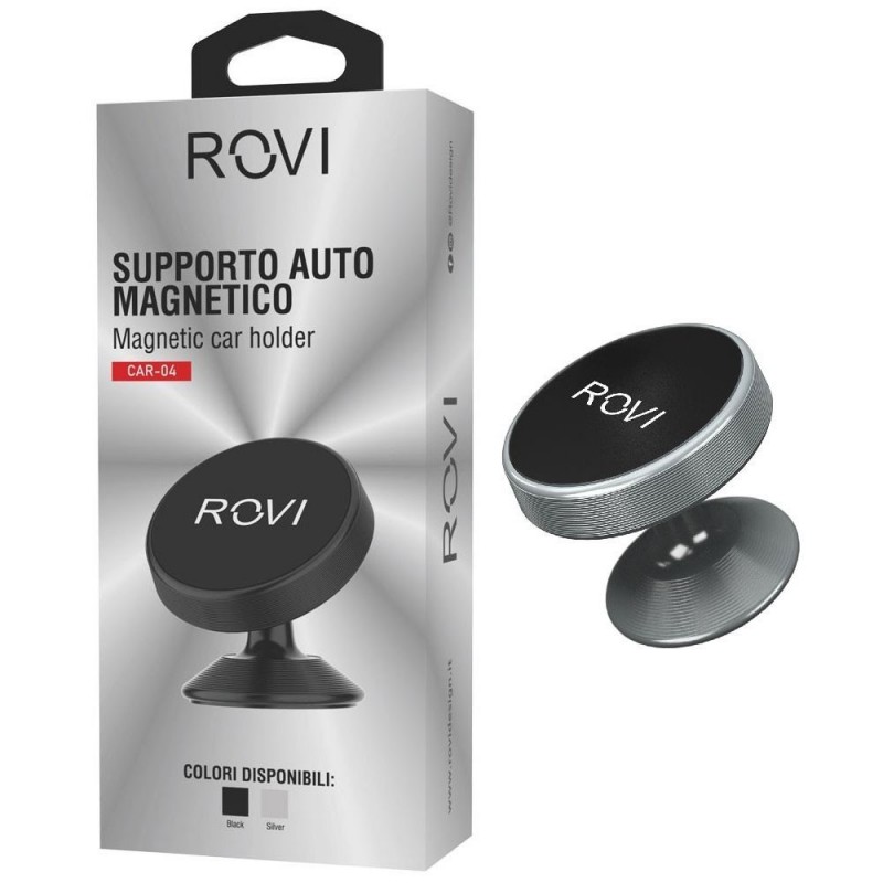 ROVI Supporto da Auto con Ventosa CAR04 Suction | Nero - Silver