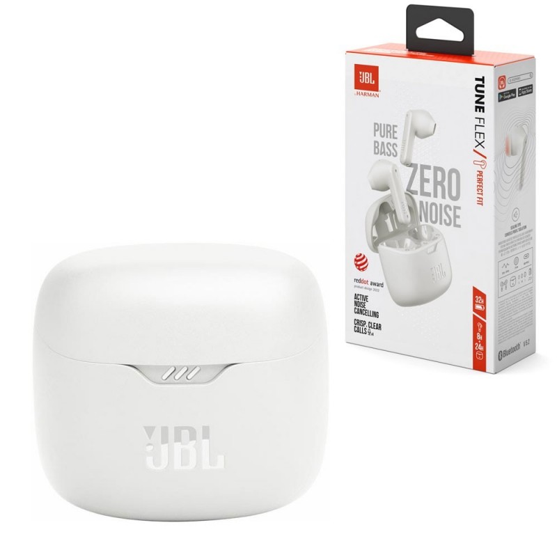 JBL Tune Flex Auricolari True Wireless Noise Cancelling | Bianco