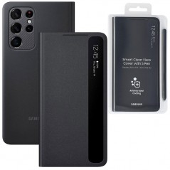 Acquista Samsung Clear View Cover + S Pen Pennino EF-ZG99PCBEG Per Galaxy S21 Ultra G998 | Nero in vendita