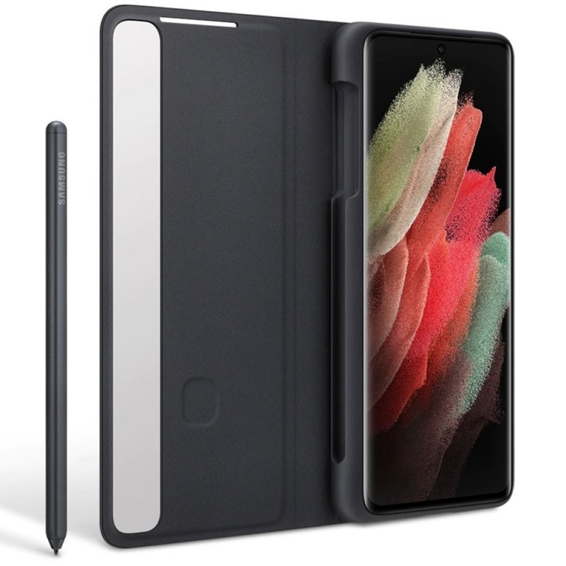 Samsung Clear View Cover + S Pen Pennino EF-ZG99PCBEG Per Galaxy S21 Ultra G998 | Nero